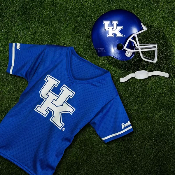 Franklin Sports NCAA Kids Football Helmet  Jersey Sets  College Uniform  Helmet Sets for Boys ampamp GirlsToy Kids Costume SetKentucky Wildcats