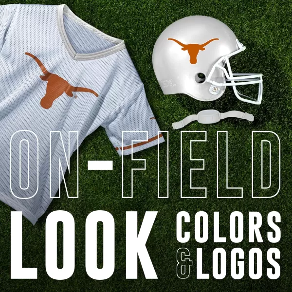 Franklin Sports NCAA Kids Football Helmet  Jersey Sets  College Uniform  Helmet Sets for Boys ampamp GirlsToy Kids Costume SetTexas Longhorns