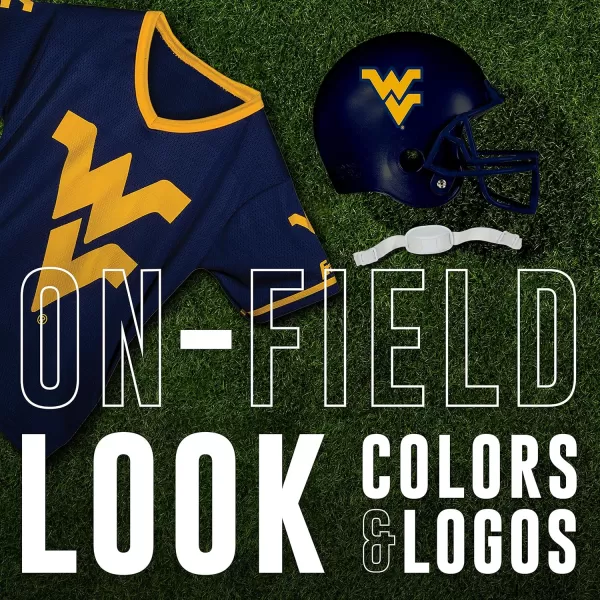 Franklin Sports NCAA Kids Football Helmet  Jersey Sets  College Uniform  Helmet Sets for Boys ampamp GirlsToy Kids Costume SetWest Virginia Mountaineers