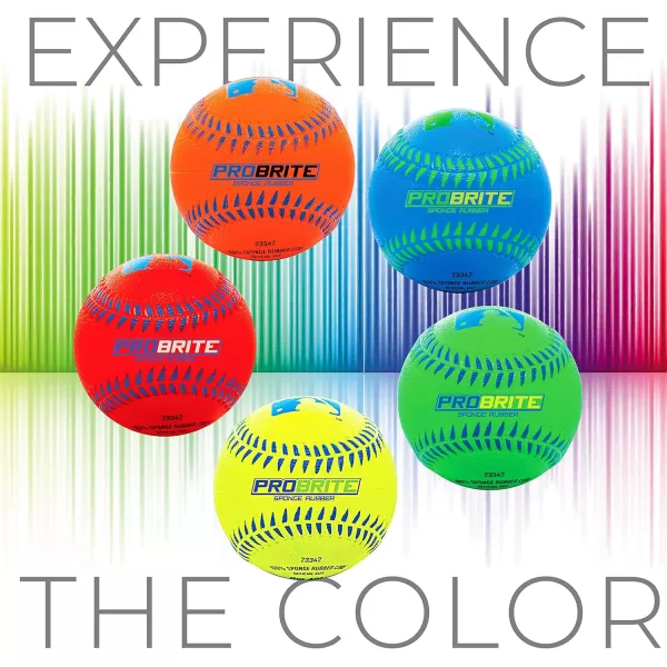 Franklin Sports  Pro Brite  Neon Rubber Teeball  MLB  Youth Tball  Baseball  Softball  Indoor ampamp Outdoor Use2 pack