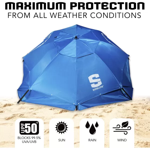 Franklin Sports Sideline 8 Sunblocker  Sports Bench Shade Umbrella  MultiUse  Ideal for Team Sideline Shade with UV and Rain Protection  Franklin QuikSet Shelter