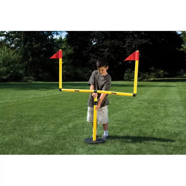 Franklin Sports Youth Football GoalPost Set  Kids Football Goal Post with Mini Football  Fun Football Goal for All Ages  Easy Assembly  Adjustable Height  Weighted Base
