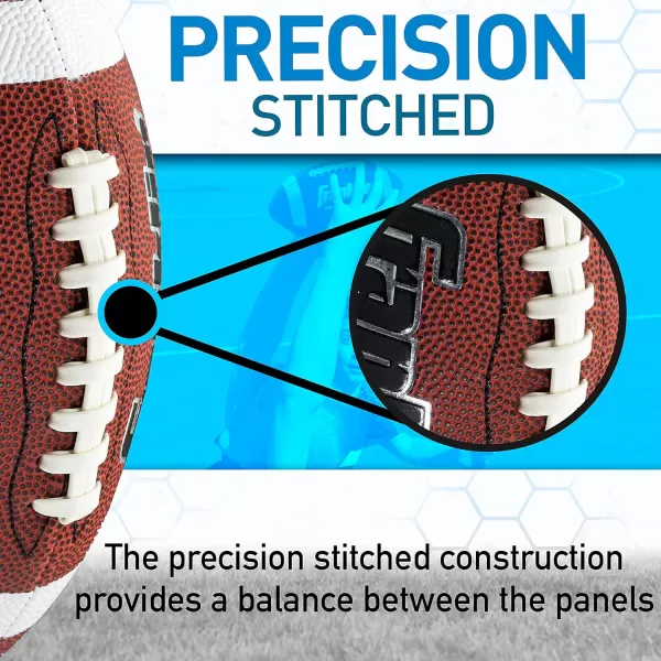 Franklin Sports Youth Footballs  Junior  Pee Wee Kids Footballs  AllWeather Synthetic Leather Outdoor Footballs  Extra Grip 1000 Footballs for Kids  1 Packs  12 Football Team PacksBrown
