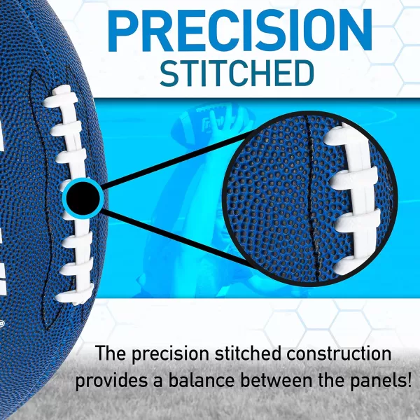 Franklin Sports Youth Footballs  Junior  Pee Wee Kids Footballs  AllWeather Synthetic Leather Outdoor Footballs  Extra Grip 1000 Footballs for Kids  1 Packs  12 Football Team PacksBlue