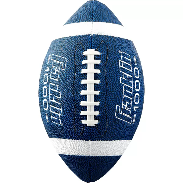 Franklin Sports Youth Footballs  Junior  Pee Wee Kids Footballs  AllWeather Synthetic Leather Outdoor Footballs  Extra Grip 1000 Footballs for Kids  1 Packs  12 Football Team PacksBlueWhite