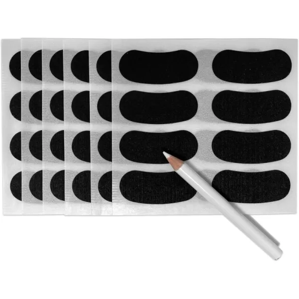 Franklin Sports Eye Black Stickers for Kids  Customizable Lettering Baseball and Football Eye Black Stickers  White Pencil Included  Includes 24 PairsBlack