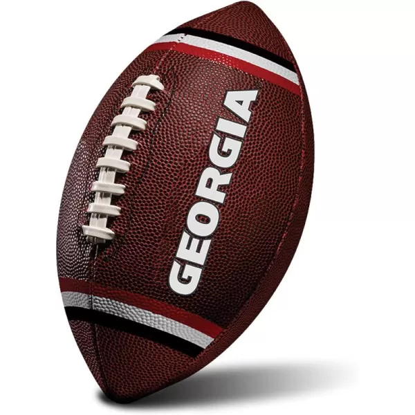 Franklin Sports Kids NCAA Youth Football  Official College Team Football with Team Logos  Junior Size FootballGeorgia Bulldogs