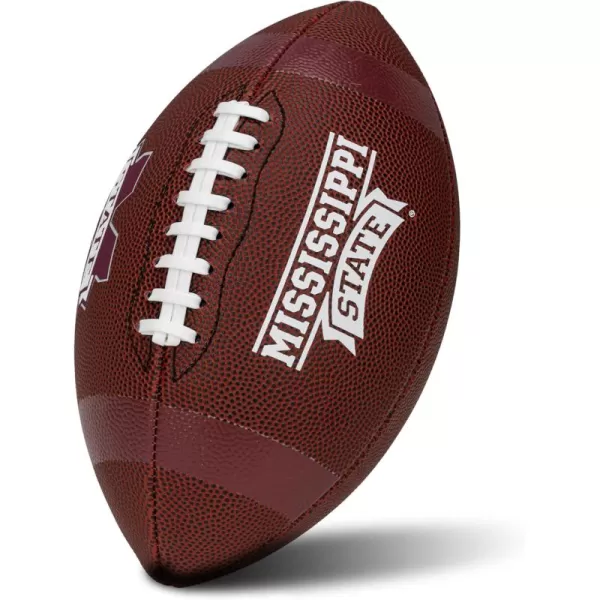 Franklin Sports Kids NCAA Youth Football  Official College Team Football with Team Logos  Junior Size FootballMississippi State Bulldogs