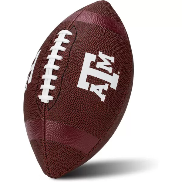 Franklin Sports Kids NCAA Youth Football  Official College Team Football with Team Logos  Junior Size FootballTexas AM Aggies