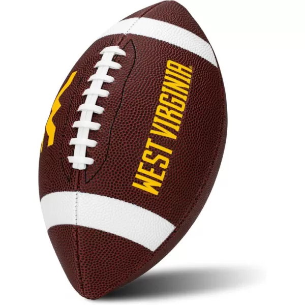 Franklin Sports Kids NCAA Youth Football  Official College Team Football with Team Logos  Junior Size FootballWest Virginia Mountaineers