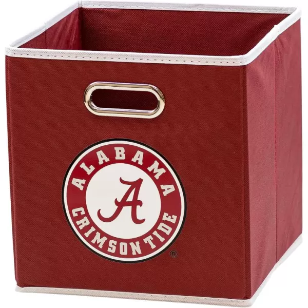 Franklin Sports NCAA College Team Fabric Storage Cubes Made to Fit Storage Bin Organizers 11x105x105Alabama Crimson Tide