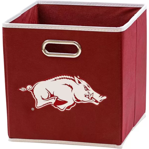Franklin Sports NCAA College Team Fabric Storage Cubes Made to Fit Storage Bin Organizers 11x105x105Arkansas Razorbacks