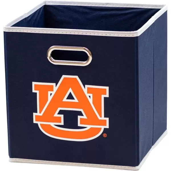 Franklin Sports NCAA College Team Fabric Storage Cubes Made to Fit Storage Bin Organizers 11x105x105Auburn Tigers