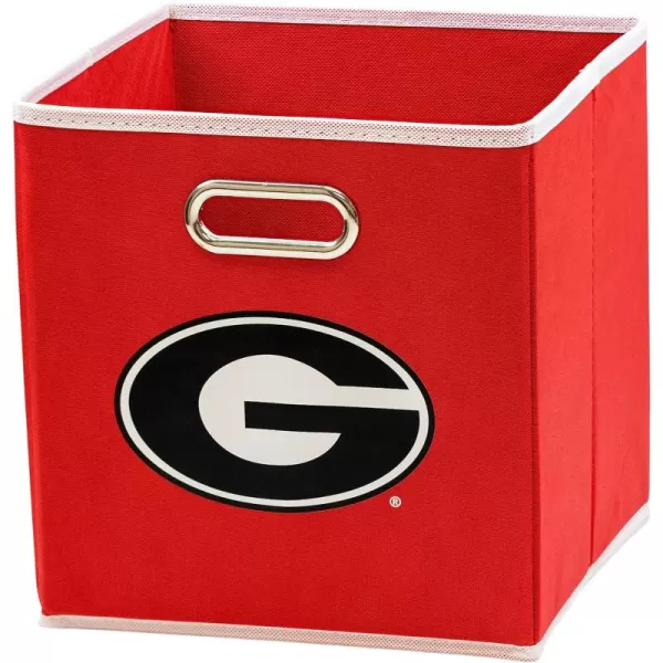 Franklin Sports NCAA College Team Fabric Storage Cubes Made to Fit Storage Bin Organizers 11x105x105Georgia Bulldogs