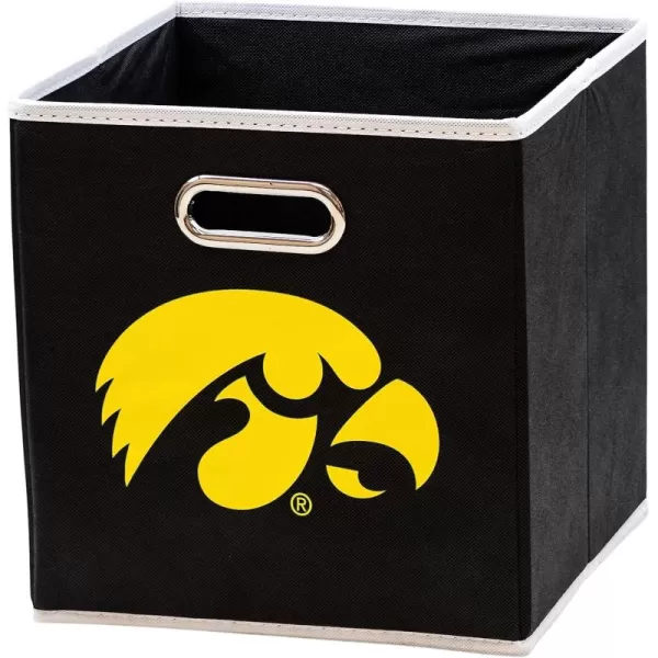 Franklin Sports NCAA College Team Fabric Storage Cubes Made to Fit Storage Bin Organizers 11x105x105Iowa Hawkeyes