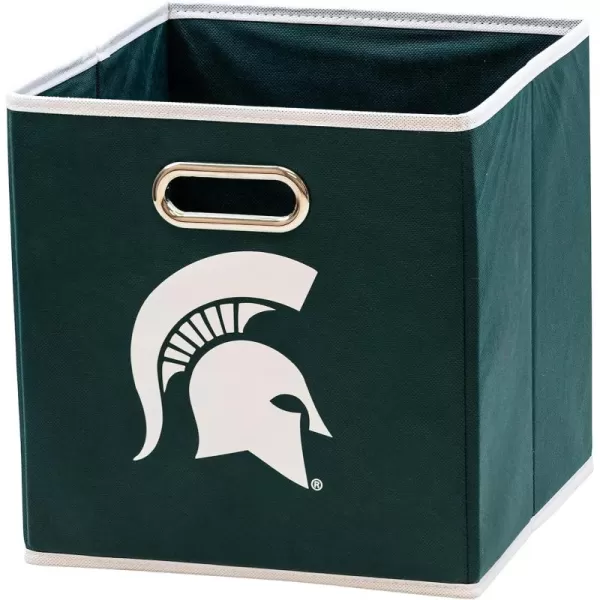 Franklin Sports NCAA College Team Fabric Storage Cubes Made to Fit Storage Bin Organizers 11x105x105Michigan State Spartans