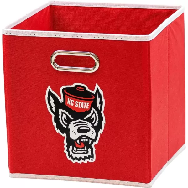 Franklin Sports NCAA College Team Fabric Storage Cubes Made to Fit Storage Bin Organizers 11x105x105NC State Wolfpack