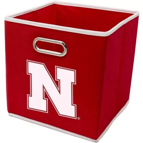 Franklin Sports NCAA College Team Fabric Storage Cubes Made to Fit Storage Bin Organizers 11x105x105Nebraska Cornhuskers