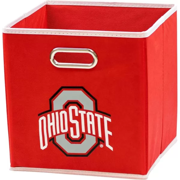 Franklin Sports NCAA College Team Fabric Storage Cubes Made to Fit Storage Bin Organizers 11x105x105Ohio State Buckeyes