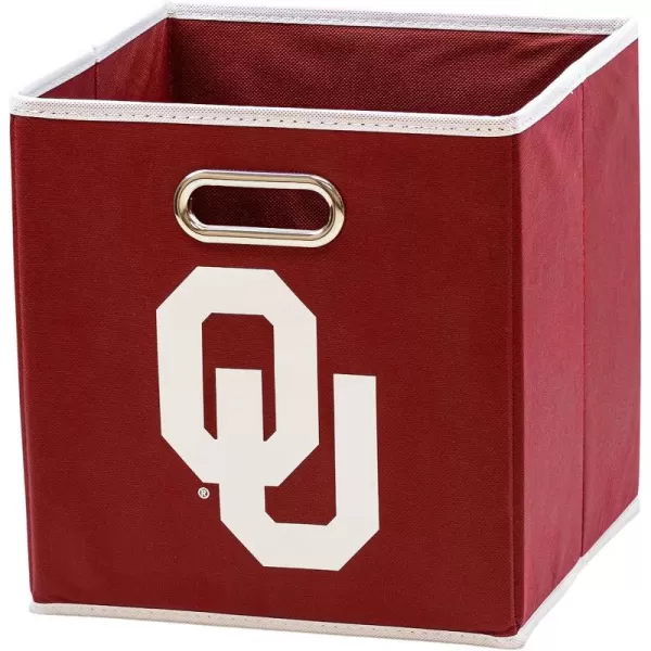 Franklin Sports NCAA College Team Fabric Storage Cubes Made to Fit Storage Bin Organizers 11x105x105Oklahoma Sooners