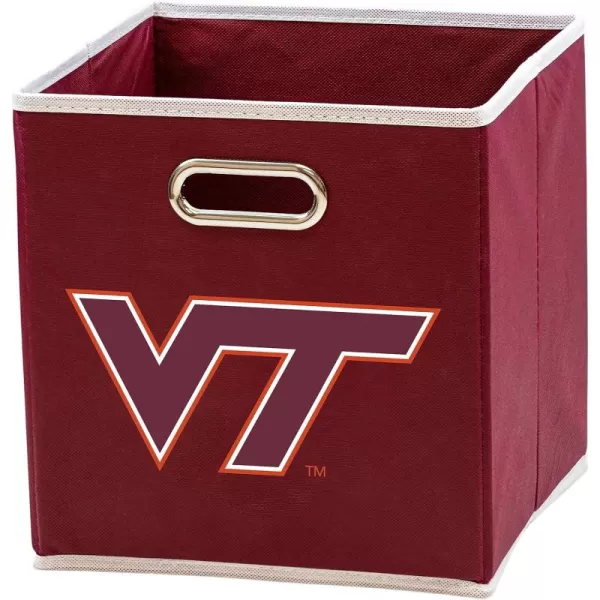 Franklin Sports NCAA College Team Fabric Storage Cubes Made to Fit Storage Bin Organizers 11x105x105Virginia Tech