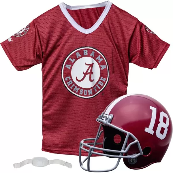 Franklin Sports NCAA Kids Football Helmet  Jersey Sets  College Uniform  Helmet Sets for Boys ampamp GirlsToy Kids Costume SetAlabama Crimson Tide