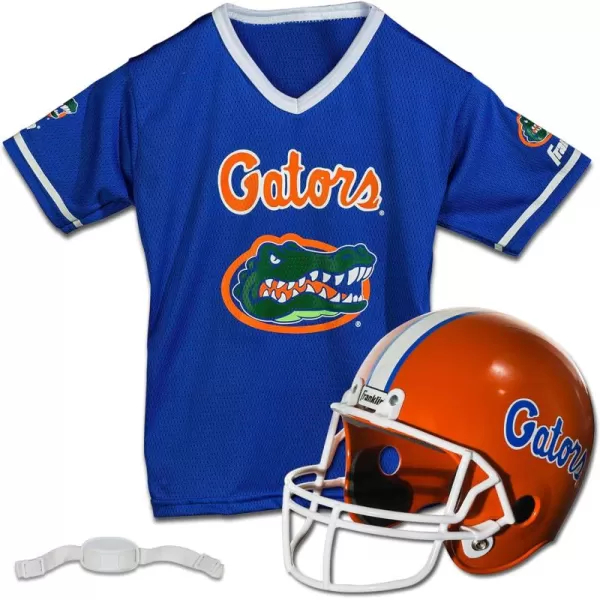 Franklin Sports NCAA Kids Football Helmet  Jersey Sets  College Uniform  Helmet Sets for Boys ampamp GirlsToy Kids Costume SetFlorida Gators