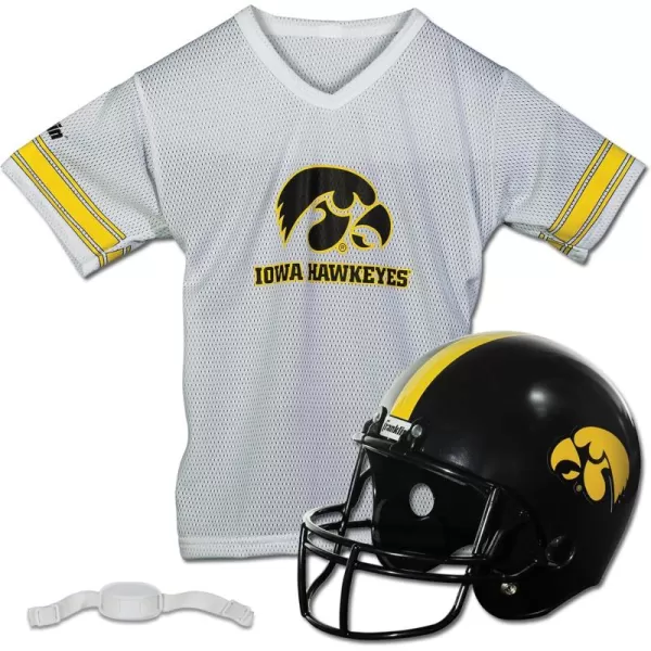 Franklin Sports NCAA Kids Football Helmet  Jersey Sets  College Uniform  Helmet Sets for Boys ampamp GirlsToy Kids Costume SetIowa Hawkeyes