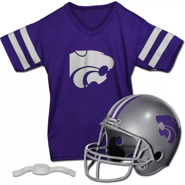 Franklin Sports NCAA Kids Football Helmet  Jersey Sets  College Uniform  Helmet Sets for Boys ampamp GirlsToy Kids Costume SetKansas State Wildcats