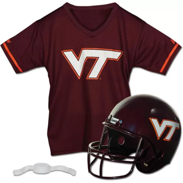 Franklin Sports NCAA Kids Football Helmet  Jersey Sets  College Uniform  Helmet Sets for Boys ampamp GirlsToy Kids Costume SetVirginia Tech Hokies