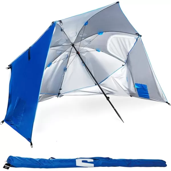 Franklin Sports Sideline 8 Sunblocker  Sports Bench Shade Umbrella  MultiUse  Ideal for Team Sideline Shade with UV and Rain Protection  Franklin QuikSet Shelter