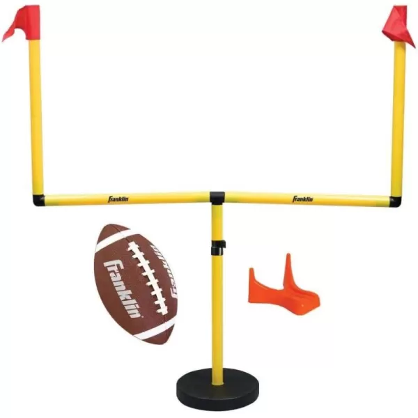 Franklin Sports Youth Football GoalPost Set  Kids Football Goal Post with Mini Football  Fun Football Goal for All Ages  Easy Assembly  Adjustable Height  Weighted Base