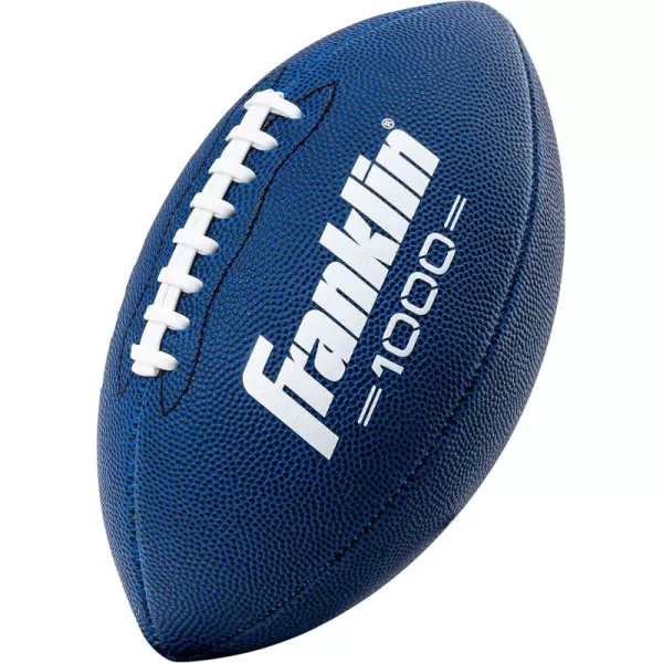 Franklin Sports Youth Footballs  Junior  Pee Wee Kids Footballs  AllWeather Synthetic Leather Outdoor Footballs  Extra Grip 1000 Footballs for Kids  1 Packs  12 Football Team PacksBlue