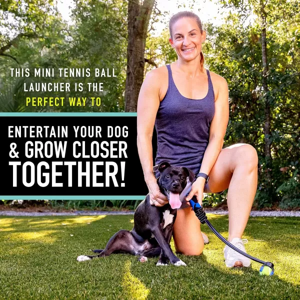 Franklin Pet Supply Tennis Ball Launcher for Dogs  Dog Ball  Tennis Ball Thrower for Fetch  Perfect Toy for Large  Small Dogs17 Ball