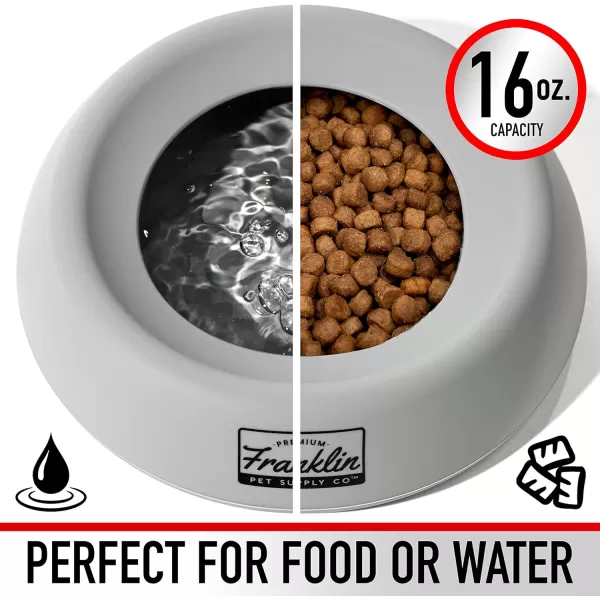Franklin Pet Supply Travel Pet Silicon Bowl 27oz  No Spill  BPA Free  Splash Proof  for Water and Food  Travel Smart Design  Portable Car Design  for Larger DogsBlue16 oz