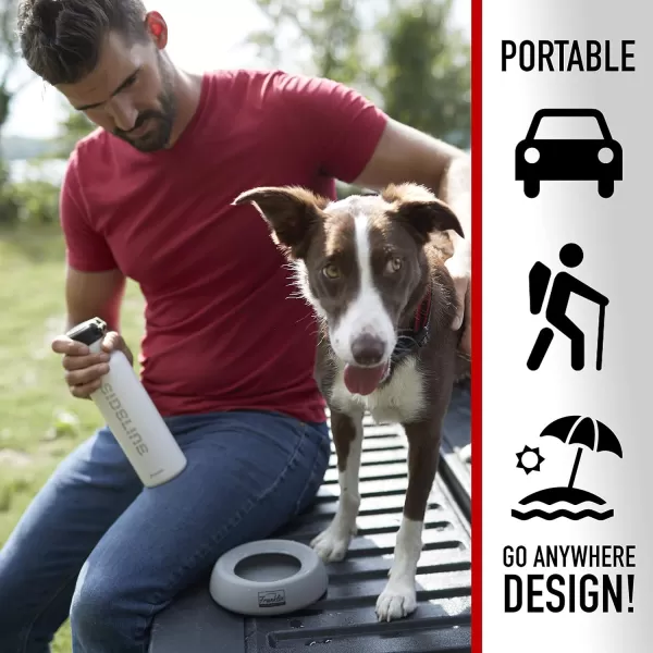 Franklin Pet Supply Travel Pet Silicon Bowl 27oz  No Spill  BPA Free  Splash Proof  for Water and Food  Travel Smart Design  Portable Car Design  for Larger DogsBlue16 oz