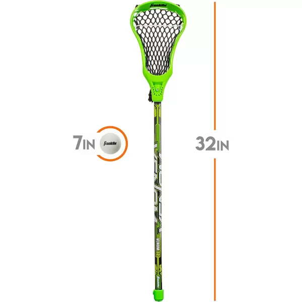 Franklin Sports 32quot Youth Mini Lacrosse Stick ampamp Ball Set Green