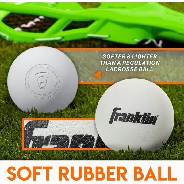 Franklin Sports 32quot Youth Mini Lacrosse Stick ampamp Ball Set Green