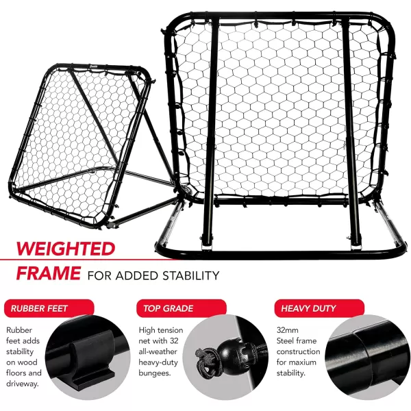 Franklin Sports Basketball Pass Back Rebounder Net  MultiSport Training Rebound Screen  Perfect for Passing and Shooting Practice  3 x 3 Black 92499X