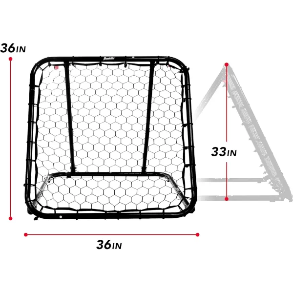 Franklin Sports Basketball Pass Back Rebounder Net  MultiSport Training Rebound Screen  Perfect for Passing and Shooting Practice  3 x 3 Black 92499X