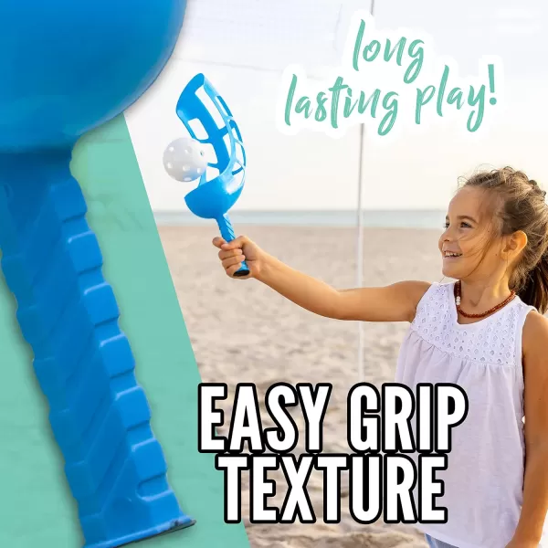 Franklin Sports Fun 5 Combo Outdoor Game Set  Backyard Beach  Camping Games for Kids  Badminton Volleyball Flip Toss Flying Disc  Horseshoes or Ring TossBlue Combo Set
