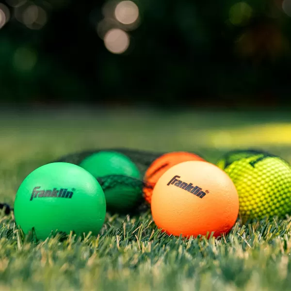 Franklin Sports Lacrosse Balls  Soft Rubber Lacrosse Balls for Kids  Perfect for Beginners ampamp First Time Players  Softer ampamp Smaller Construction than Regulation Balls  Bright Colors6Pack