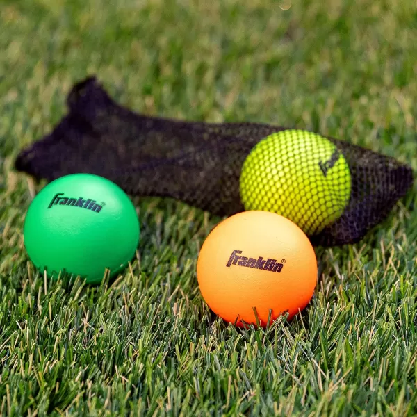 Franklin Sports Lacrosse Balls  Soft Rubber Lacrosse Balls for Kids  Perfect for Beginners ampamp First Time Players  Softer ampamp Smaller Construction than Regulation Balls  Bright Colors3Pack