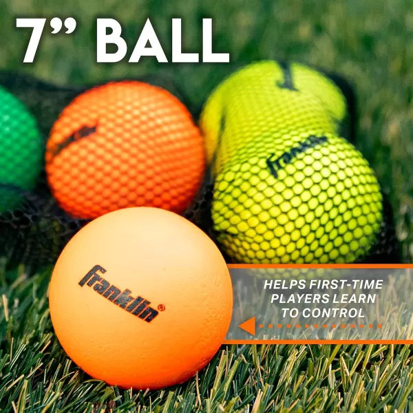 Franklin Sports Lacrosse Balls  Soft Rubber Lacrosse Balls for Kids  Perfect for Beginners ampamp First Time Players  Softer ampamp Smaller Construction than Regulation Balls  Bright Colors6Pack
