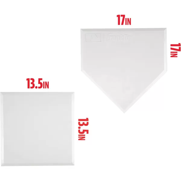 Franklin Sports MLB Baseball Base Set  Throw Down Rubber Bases for Baseball  Softball with Home Plate  Portable Backyard Baseball Softball Kickball BasesWhite