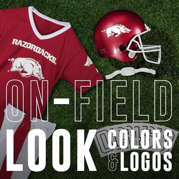Franklin Sports NCAA Kids Football Uniform SetYouth Football Costume for Boys ampamp Girls  Set Includes Helmet Jersey ampamp PantsArkansas Razorbacks