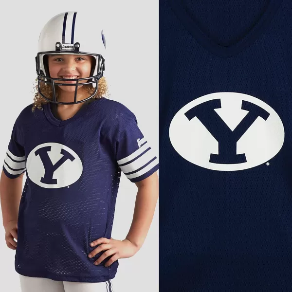 Franklin Sports NCAA Kids Football Uniform SetYouth Football Costume for Boys ampamp Girls  Set Includes Helmet Jersey ampamp PantsBYU Cougars