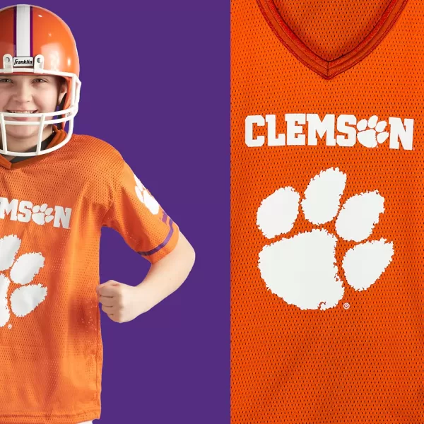 Franklin Sports NCAA Kids Football Uniform SetYouth Football Costume for Boys ampamp Girls  Set Includes Helmet Jersey ampamp PantsClemson Tigers