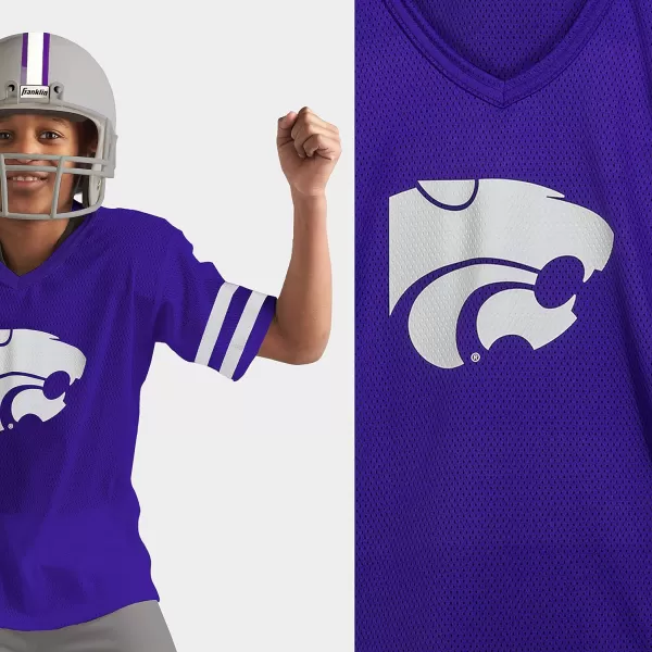 Franklin Sports NCAA Kids Football Uniform SetYouth Football Costume for Boys ampamp Girls  Set Includes Helmet Jersey ampamp PantsKansas State Wildcats