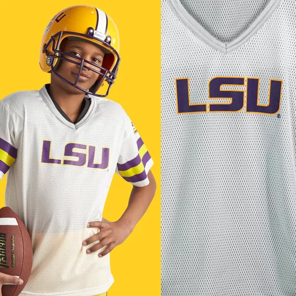 Franklin Sports NCAA Kids Football Uniform SetYouth Football Costume for Boys ampamp Girls  Set Includes Helmet Jersey ampamp PantsLSU Tigers